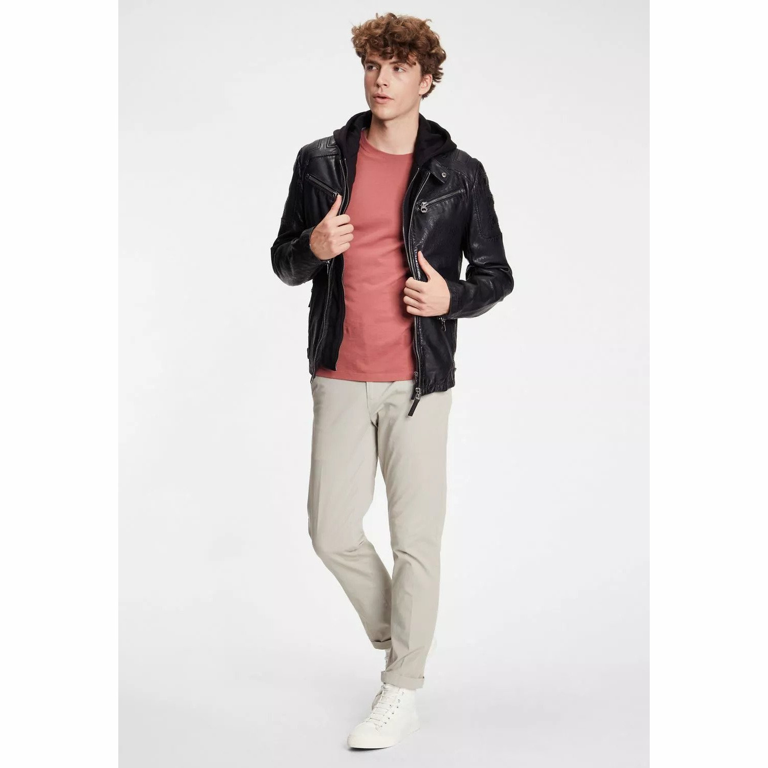 Geaca de Piele Barbati Gipsy Neagra GMRyan LVW – IMBRACAMINTE