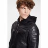 Geaca de Piele Barbati Gipsy Neagra GMRyan LVW - readytowear.ro