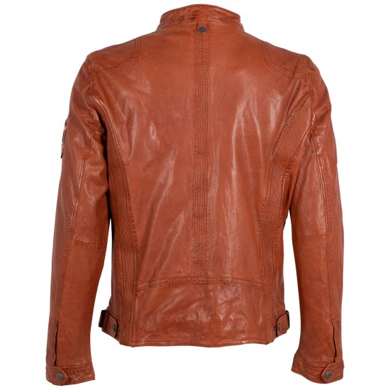 Geaca de Piele Barbati Gipsy Portocalie GMRydoz Geaca de Piele Barbati Gipsy Portocalie GMRydoz