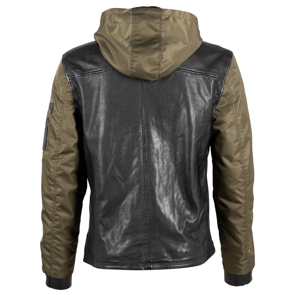 Geaca de Piele Barbati Gipsy Negru/Kaki GMSkyak Geaca de Piele Barbati Gipsy Negru/Kaki GMSkyak - readytowear.ro