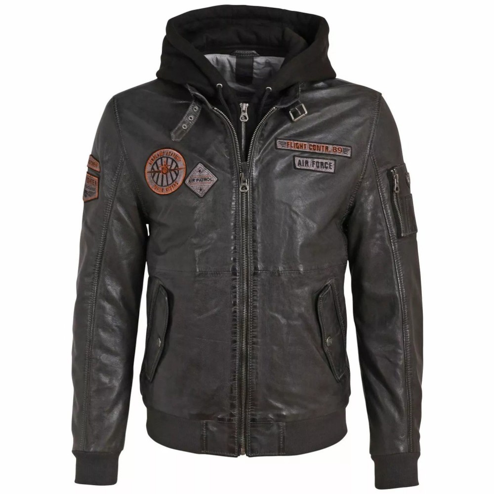 Geaca de Piele Barbati Gipsy Antracit GMSkythunder LAKEV W Geaca de Piele Barbati Gipsy Antracit GMSkythunder LAKEV W - readytowear.ro