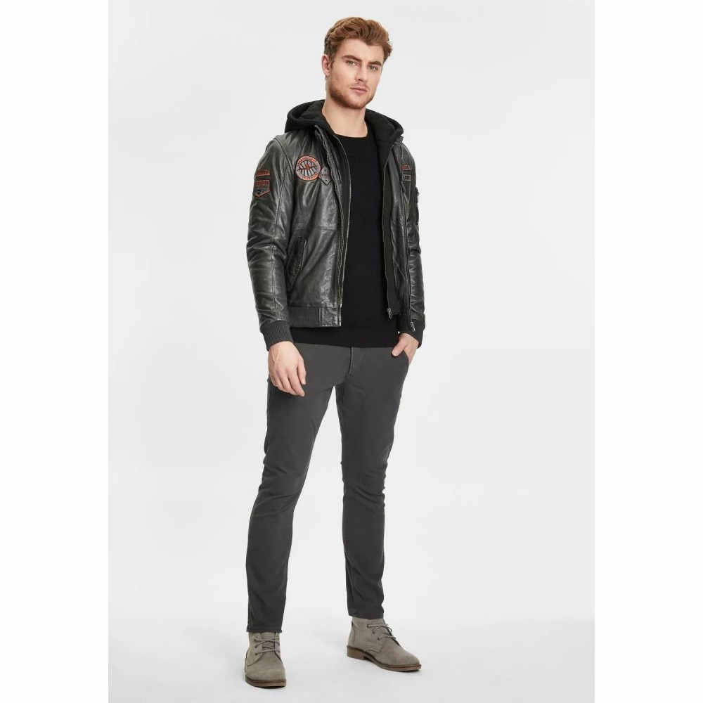 Geaca de Piele Barbati Gipsy Antracit GMSkythunder LAKEV W Geaca de Piele Barbati Gipsy Antracit GMSkythunder LAKEV W - readytowear.ro