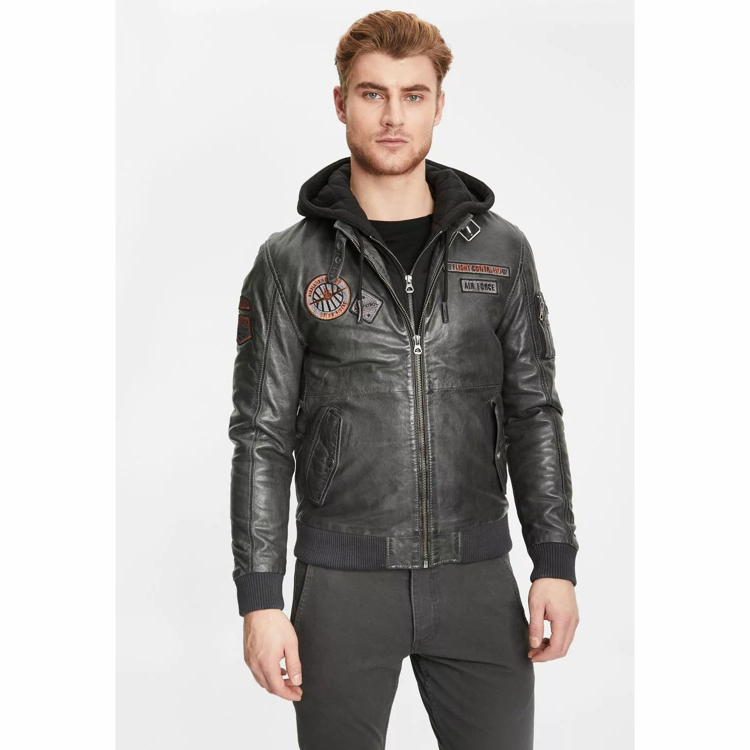 Geaca de Piele Barbati Gipsy Antracit GMSkythunder LAKEV W – IMBRACAMINTE