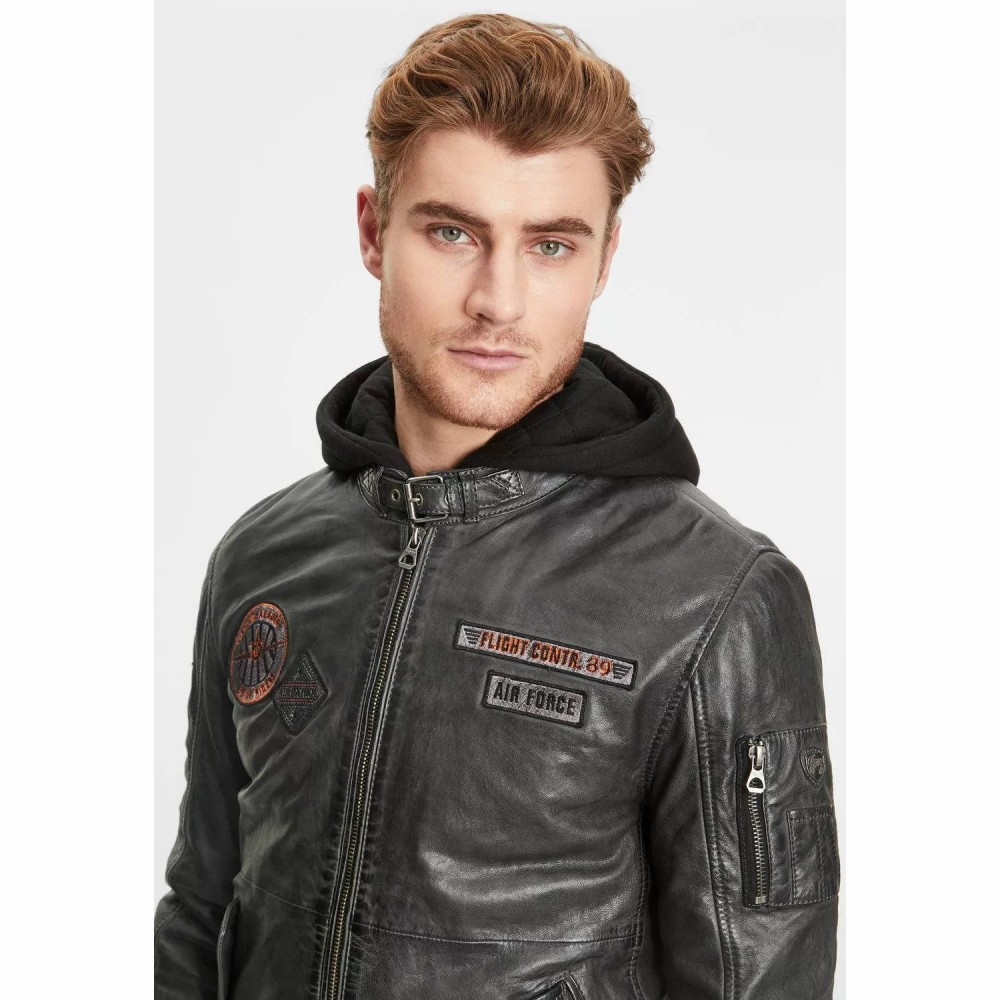 Geaca de Piele Barbati Gipsy Antracit GMSkythunder LAKEV W Geaca de Piele Barbati Gipsy Antracit GMSkythunder LAKEV W - readytowear.ro