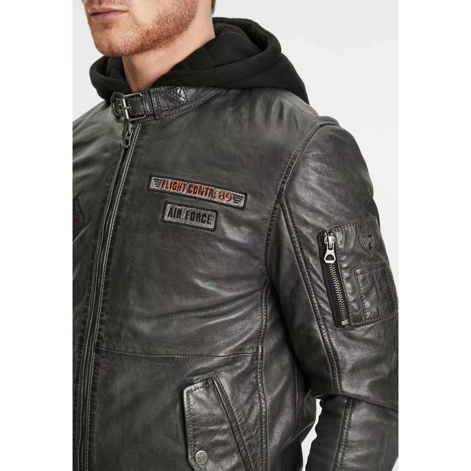 Geaca de Piele Barbati Gipsy Antracit GMSkythunder LAKEV W – IMBRACAMINTE