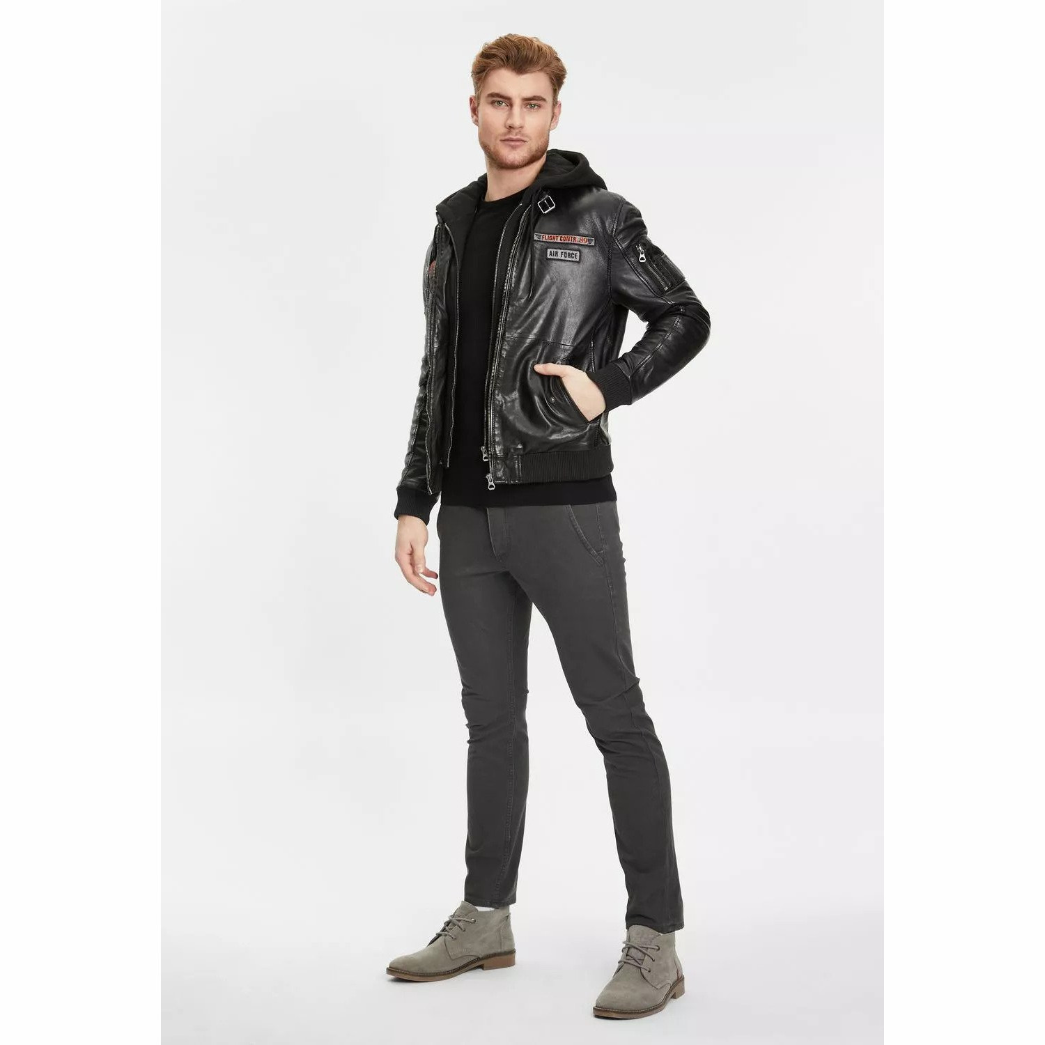 Geaca de Piele Barbati Gipsy Neagra GMSkythunder – Black Friday Geaca de Piele Barbati Gipsy Neagra GMSkythunder – Black Friday