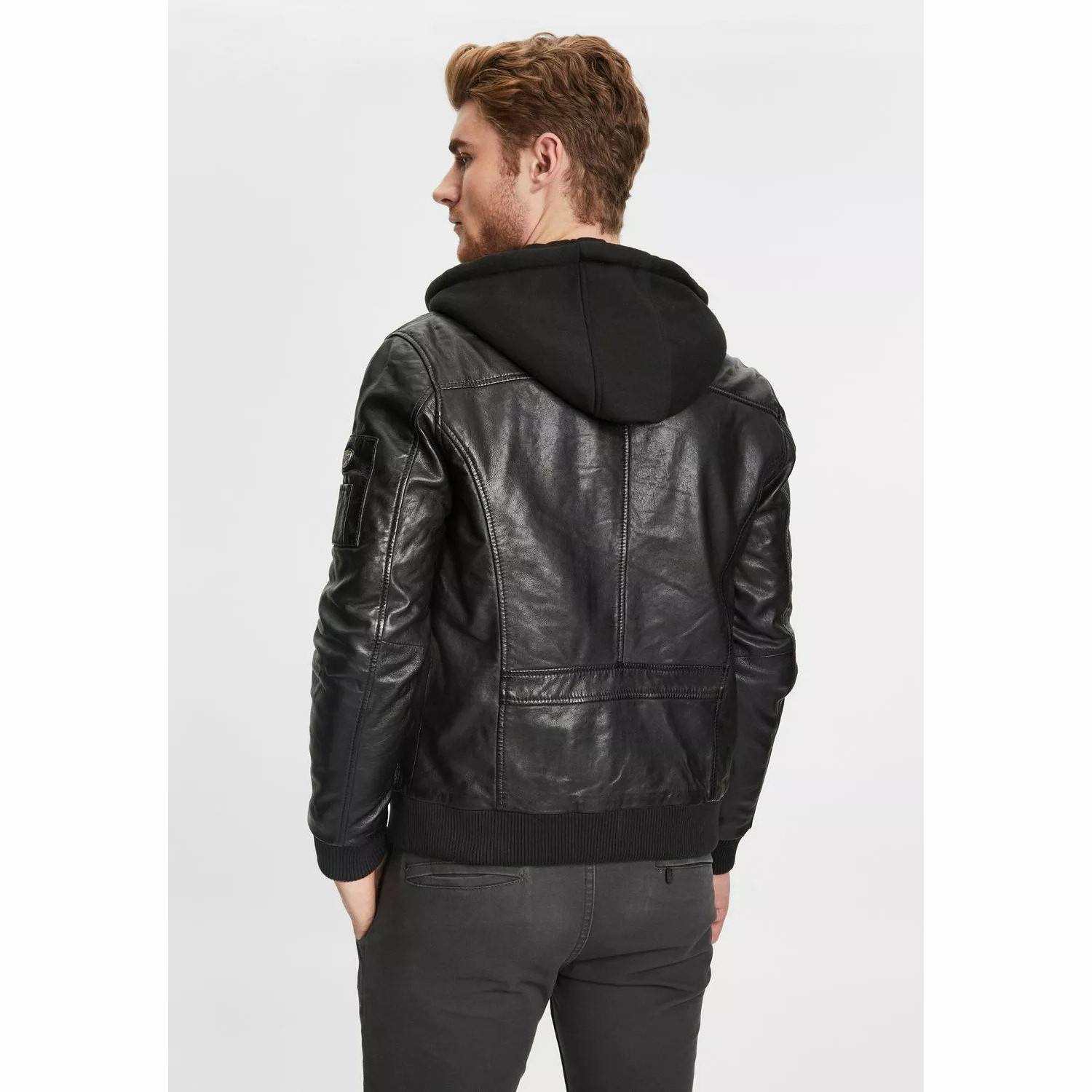 Geaca de Piele Barbati Gipsy Neagra GMSkythunder – IMBRACAMINTE