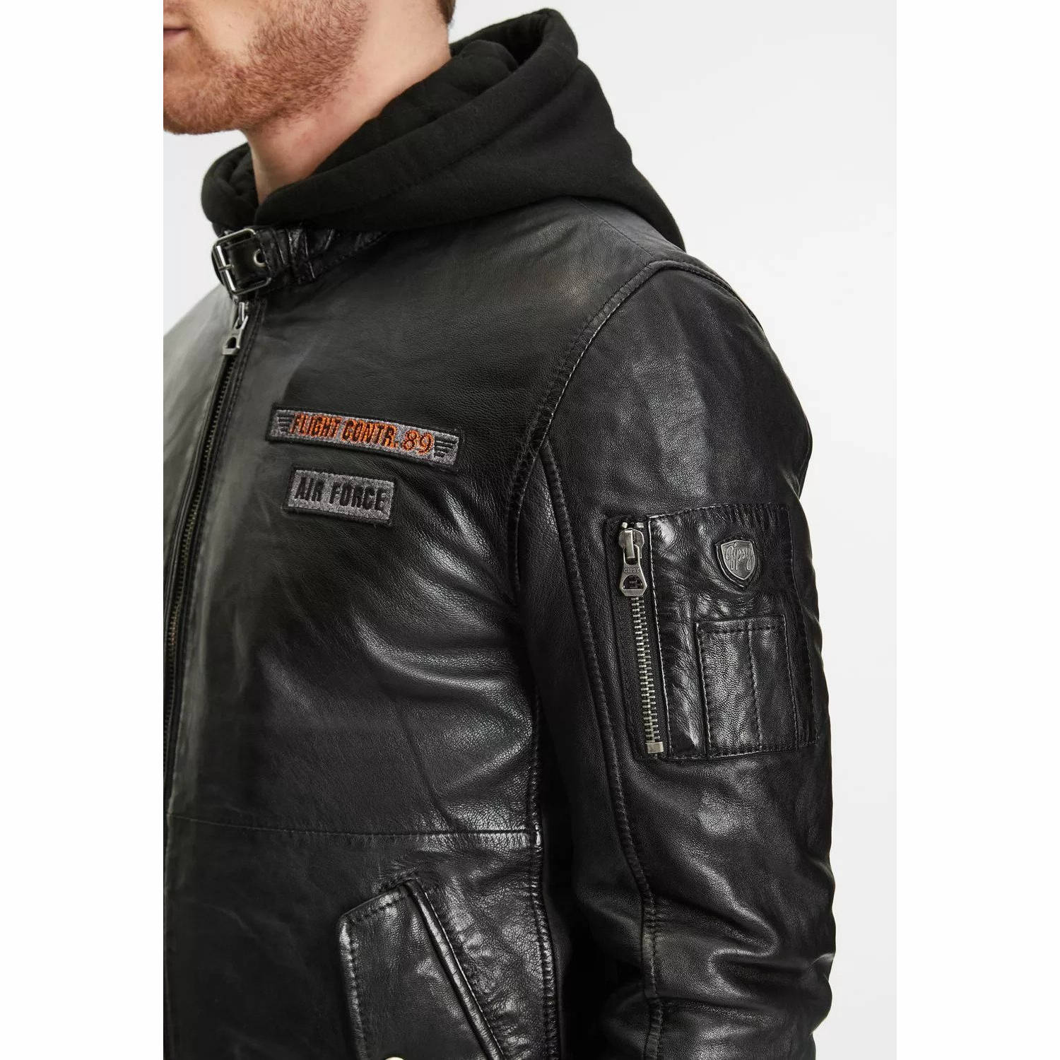 Geaca de Piele Barbati Gipsy Neagra GMSkythunder – IMBRACAMINTE