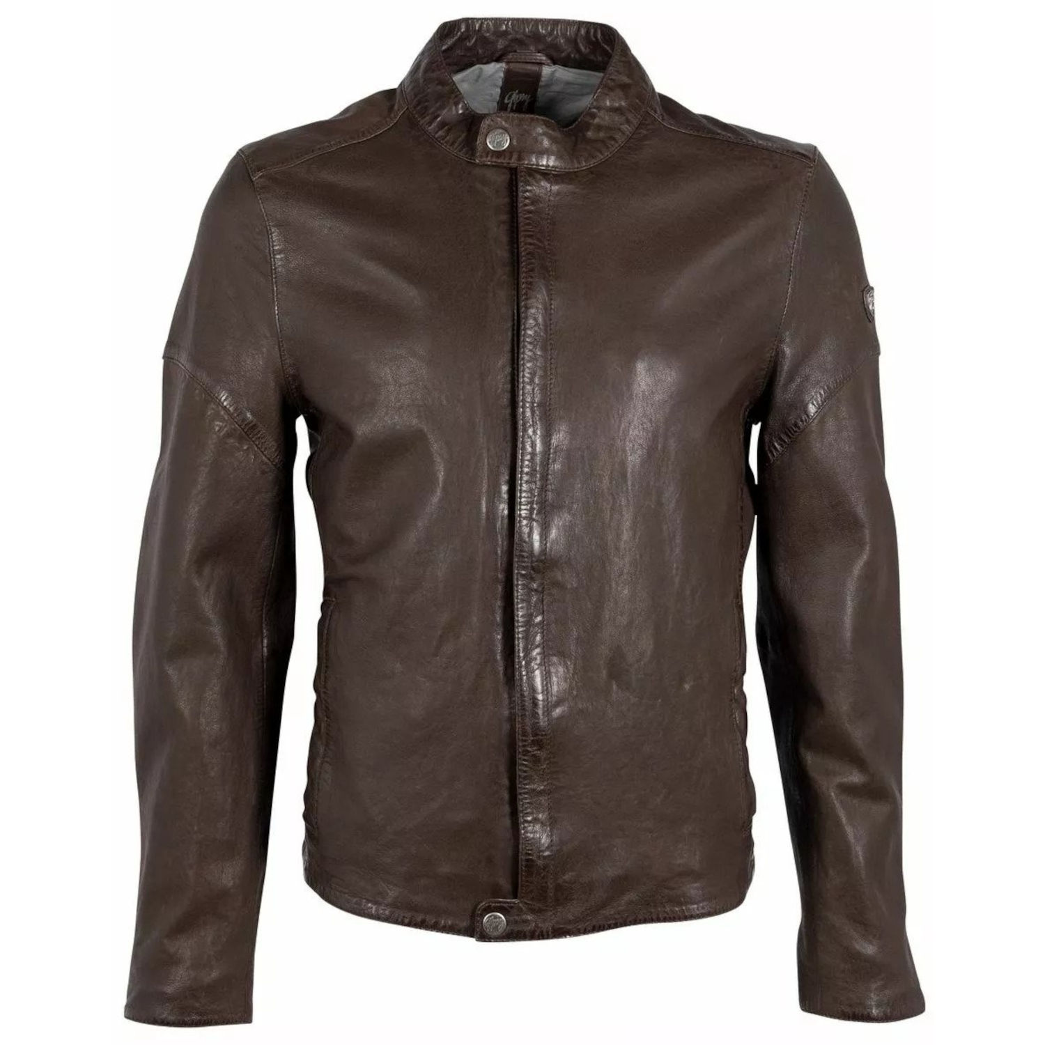 Geaca de Piele Barbati Gipsy Maro Inchis GMSolvic – Black Friday