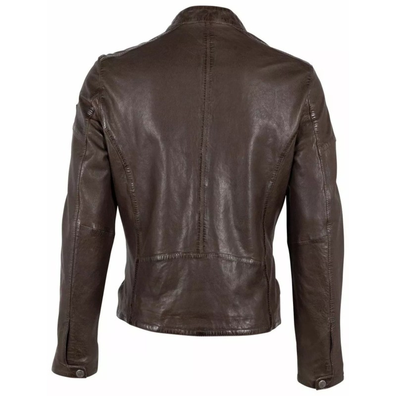 Geaca de Piele Barbati Gipsy Maro Inchis GMSolvic – IMBRACAMINTE