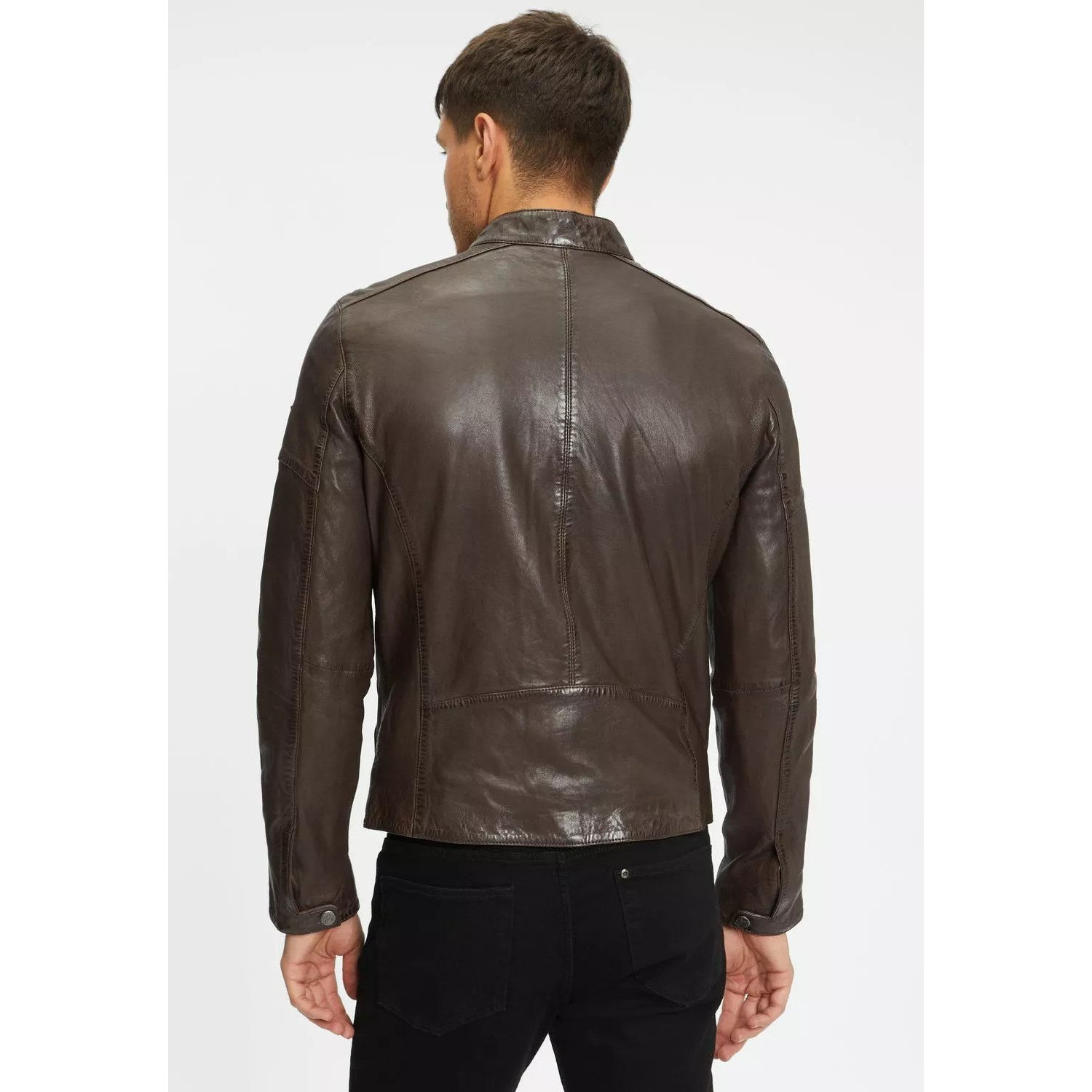 Geaca de Piele Barbati Gipsy Maro Inchis GMSolvic – Black Friday