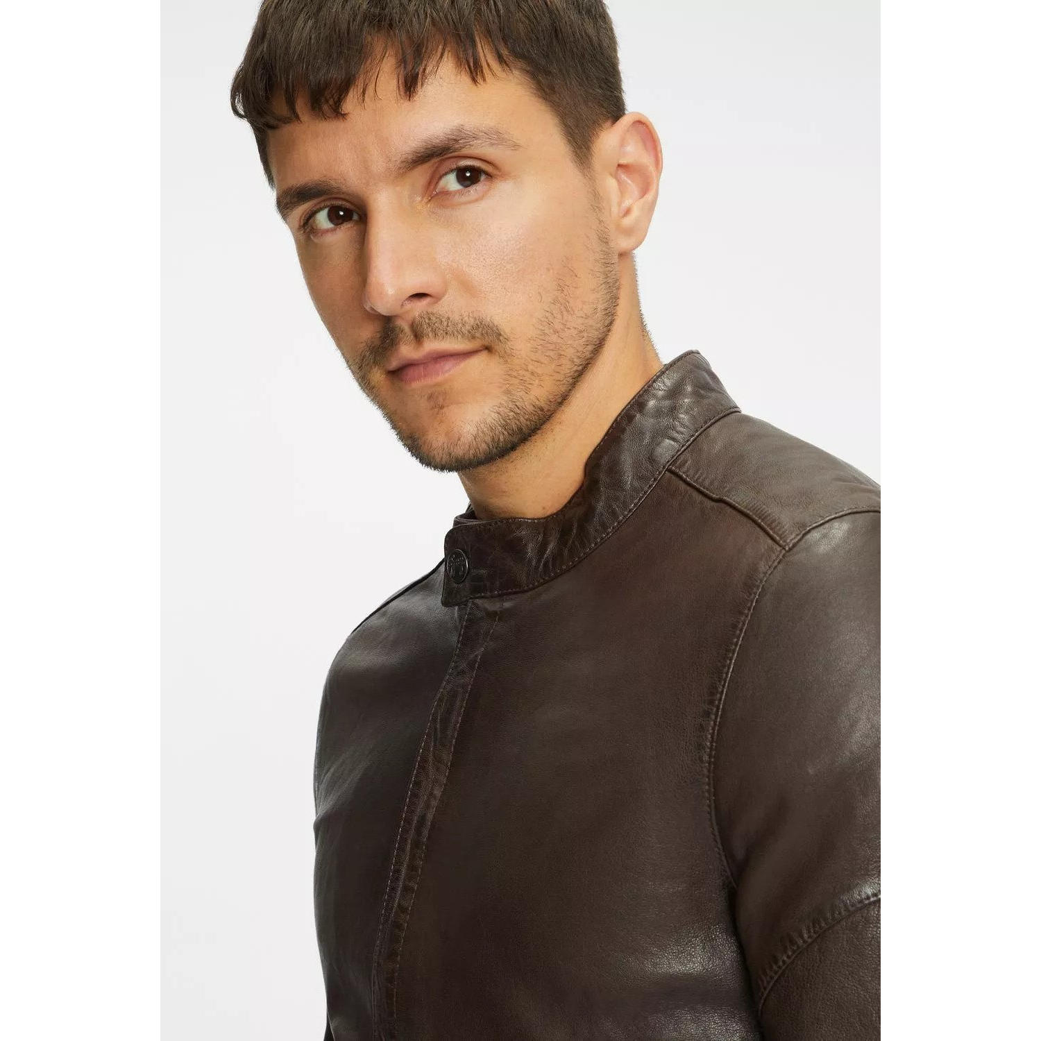 Geaca de Piele Barbati Gipsy Maro Inchis GMSolvic – Black Friday