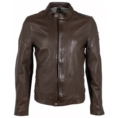 Męska skórzana kurtka Gipsy Ciemnobrązowa GMSolvic