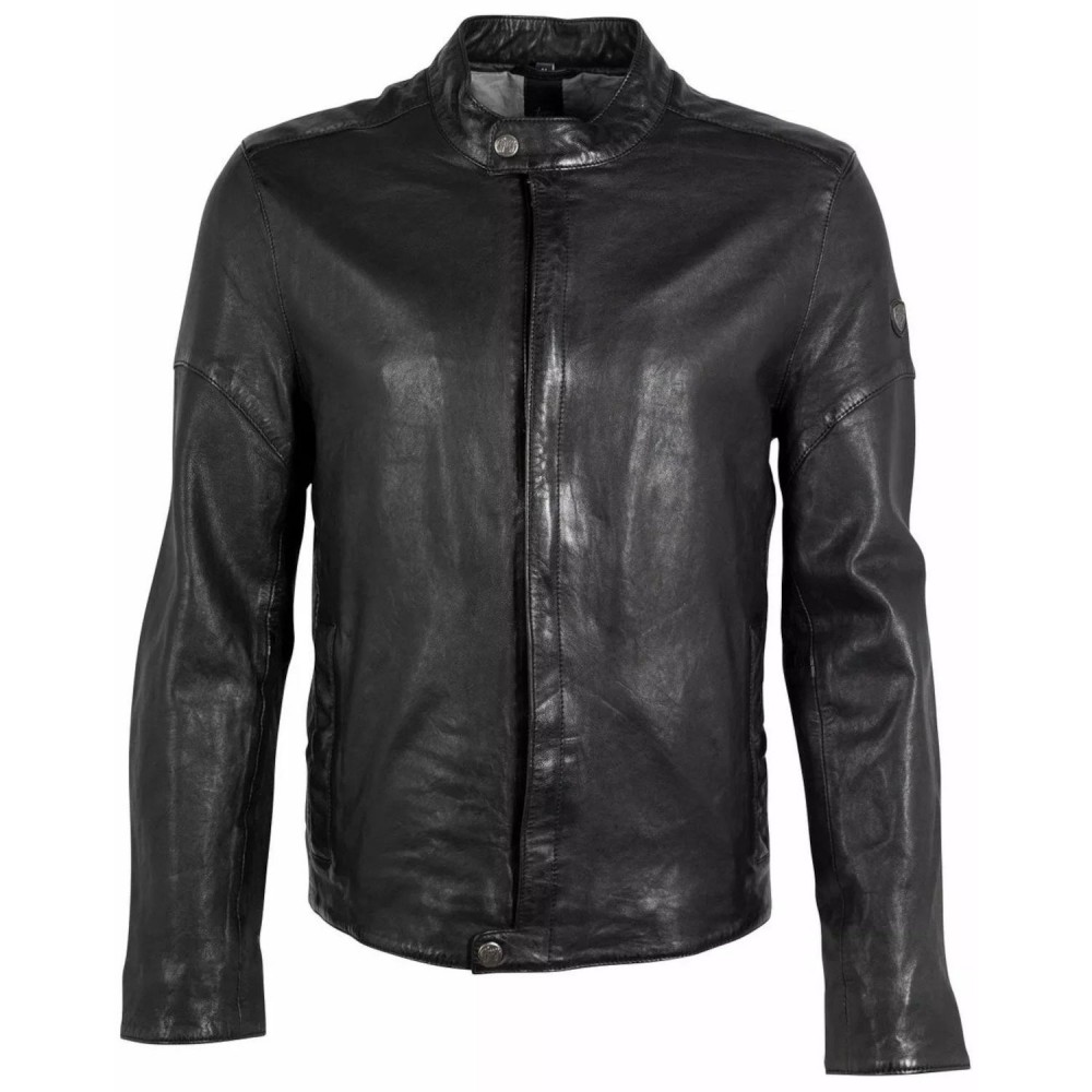 Geaca de Piele Barbati Gipsy Neagra GMSolvic - readytowear.ro