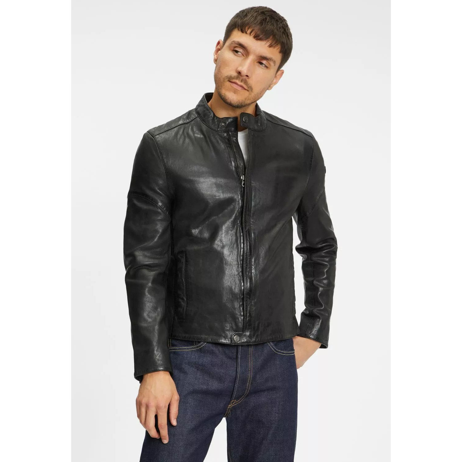 Geaca de Piele Barbati Gipsy Neagra GMSolvic – IMBRACAMINTE Geaca de Piele Barbati Gipsy Neagra GMSolvic – IMBRACAMINTE