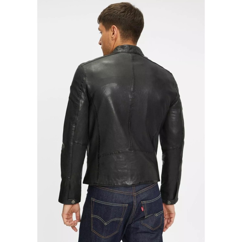 Geaca de Piele Barbati Gipsy Neagra GMSolvic – IMBRACAMINTE