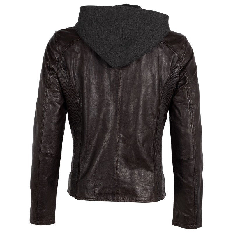 Geaca de Piele Barbati Gipsy Maro Inchis GMSplesh – Black Friday