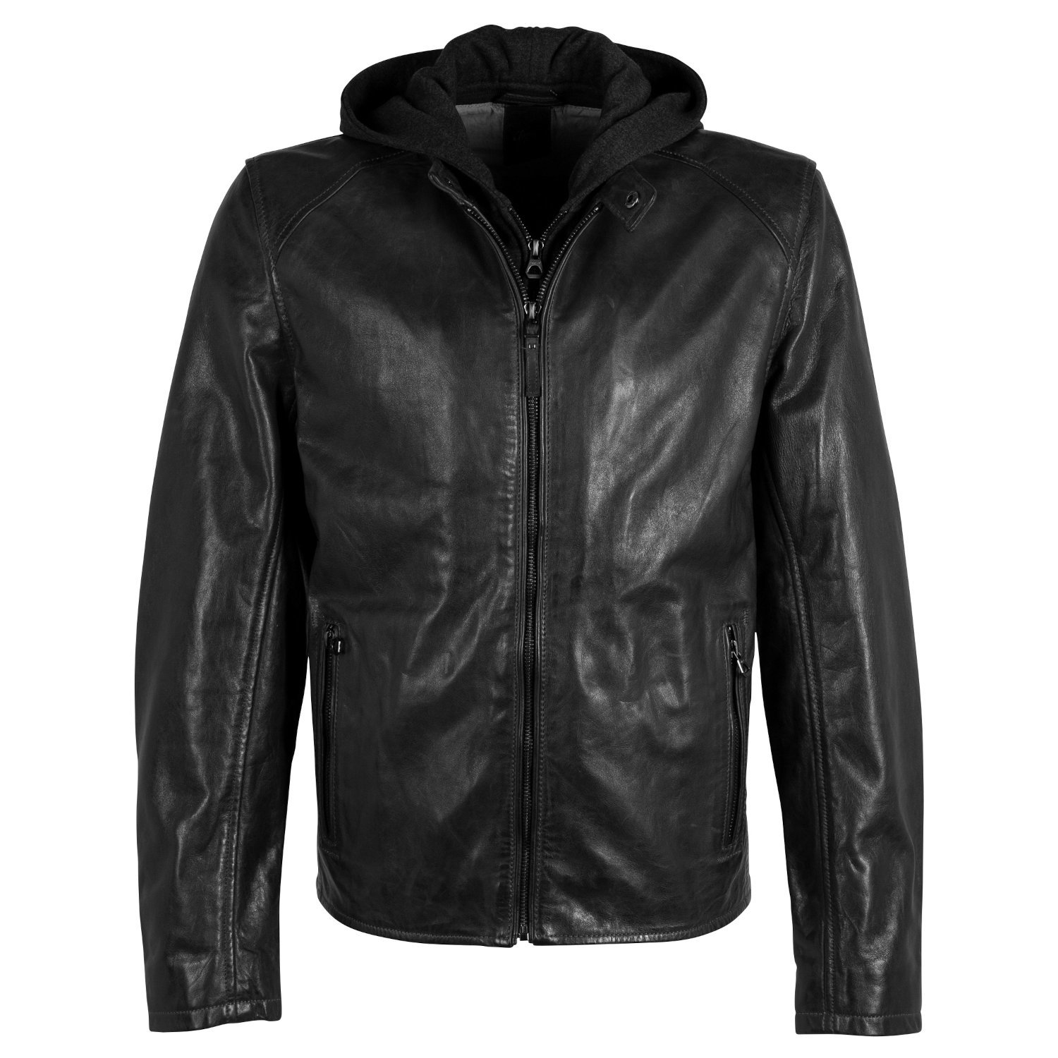 Geaca de Piele Barbati Gipsy Neagra GMSplesh – Black Friday