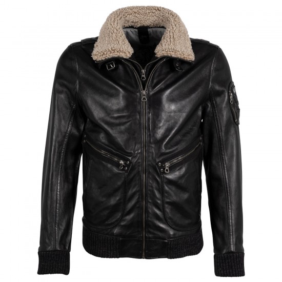 Geaca de Piele Barbati Gipsy Neagra GMStarpatrol 2