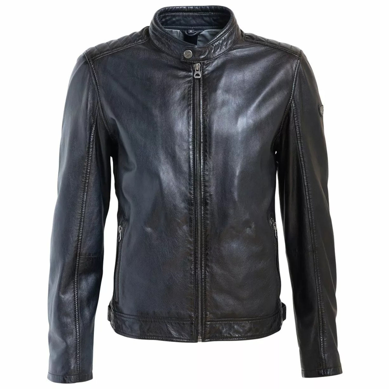 Geaca de Piele Barbati Gipsy Bleumarin Inchis GMSutton LRACV – IMBRACAMINTE