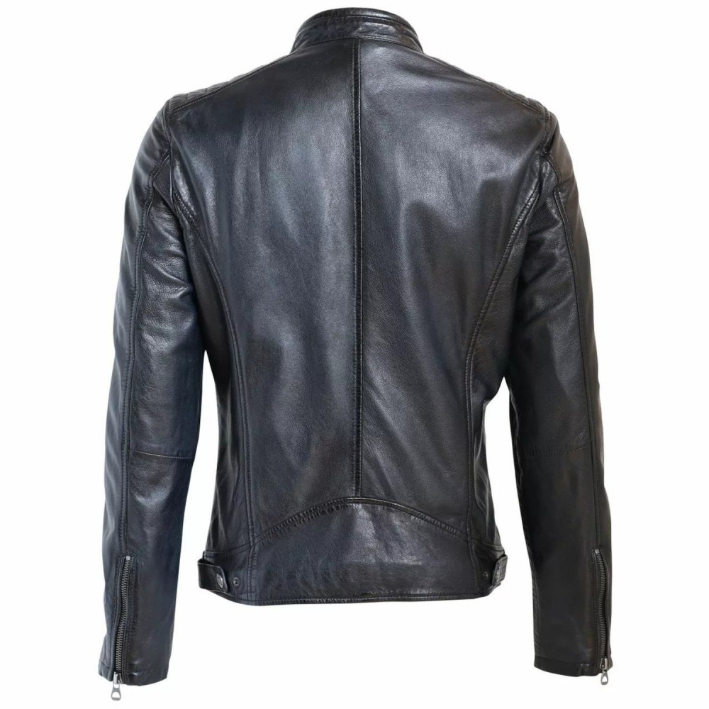 Geaca de Piele Barbati Gipsy Bleumarin Inchis GMSutton LRACV Geaca de Piele Barbati Gipsy Bleumarin Inchis GMSutton LRACV - readytowear.ro
