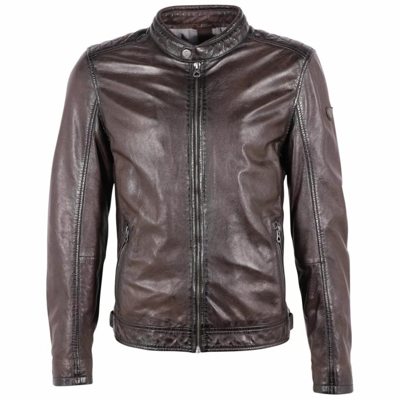 Geaca de Piele Barbati Gipsy Maro Inchis GMSutton – IMBRACAMINTE