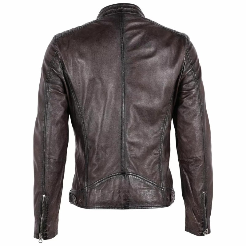 Geaca de Piele Barbati Gipsy Maro Inchis GMSutton – IMBRACAMINTE