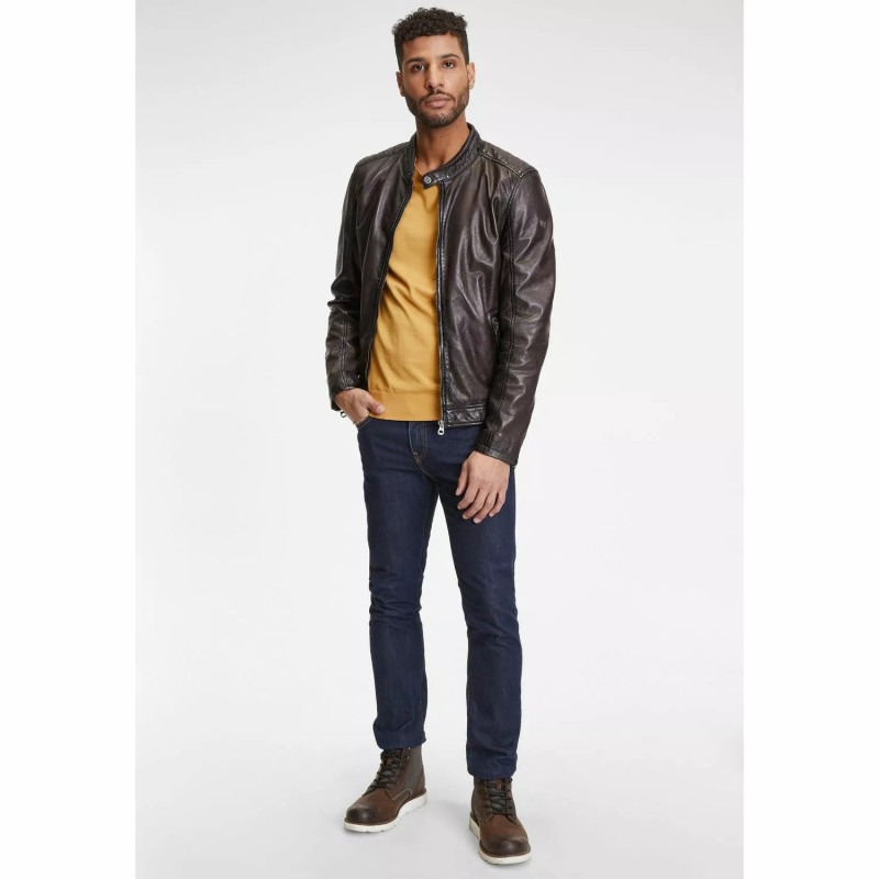 Geaca de Piele Barbati Gipsy Maro Inchis GMSutton – IMBRACAMINTE