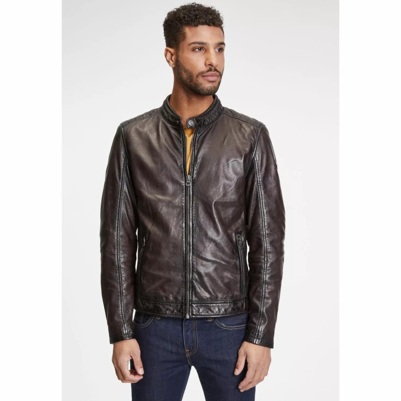 Geaca de Piele Barbati Gipsy Maro Inchis GMSutton – IMBRACAMINTE