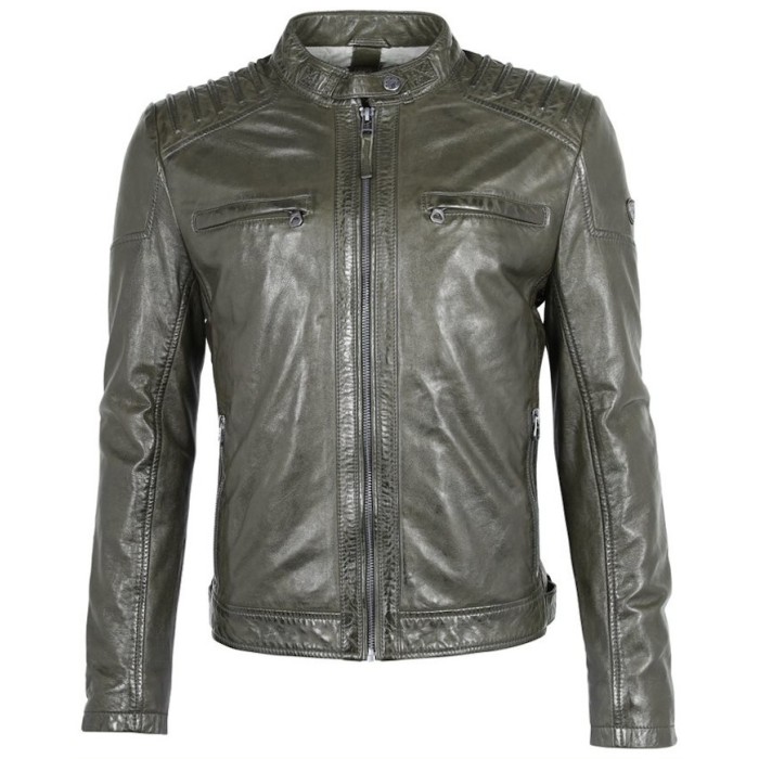 Geaca de Piele Barbati Gipsy Olive GMSyrus NSLVV – IMBRACAMINTE