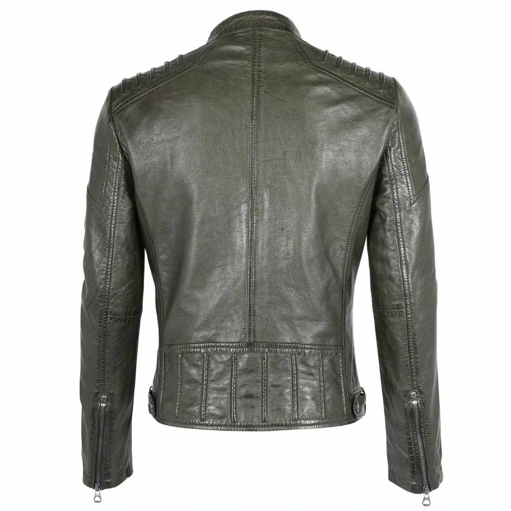 Geaca de Piele Barbati Gipsy Olive GMSyrus NSLVV Geaca de Piele Barbati Gipsy Olive GMSyrus NSLVV - readytowear.ro