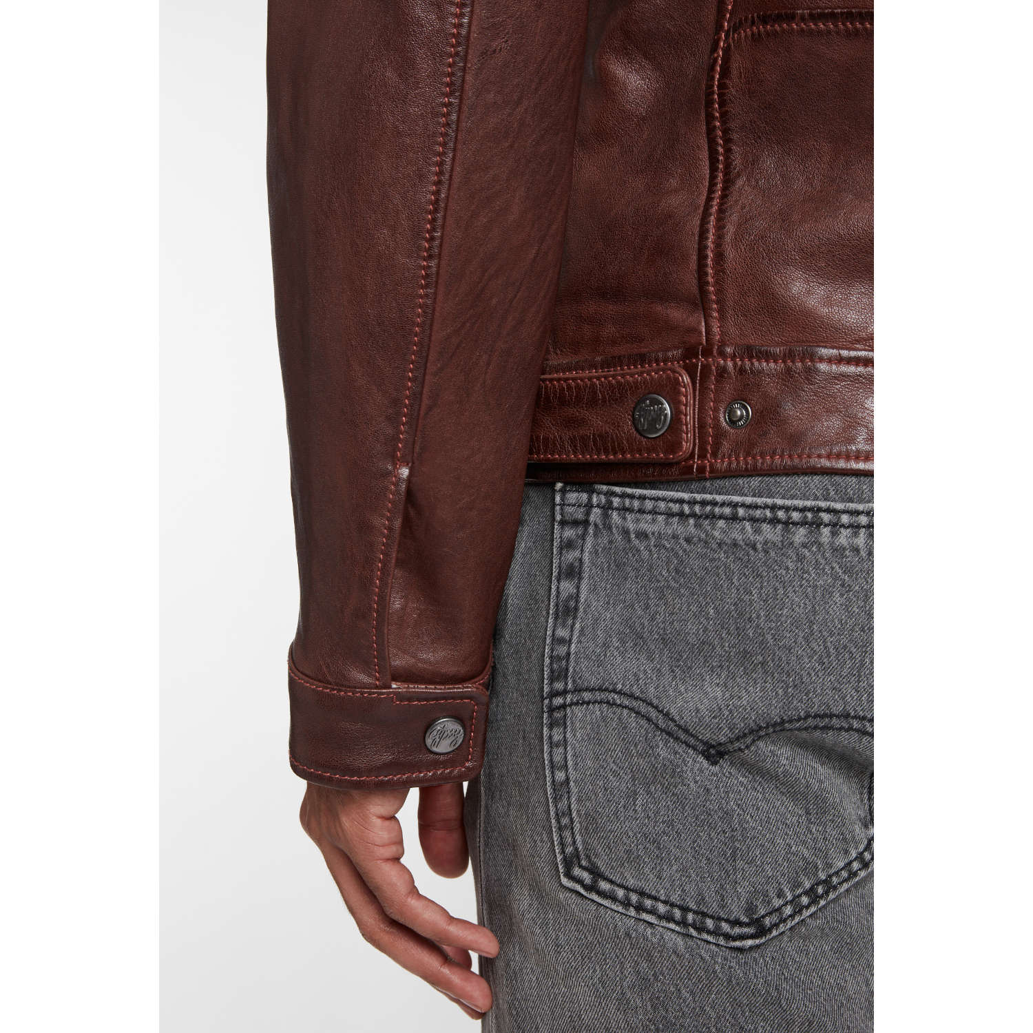 Geaca de Piele Barbati Gipsy Castanie GMTaho – IMBRACAMINTE