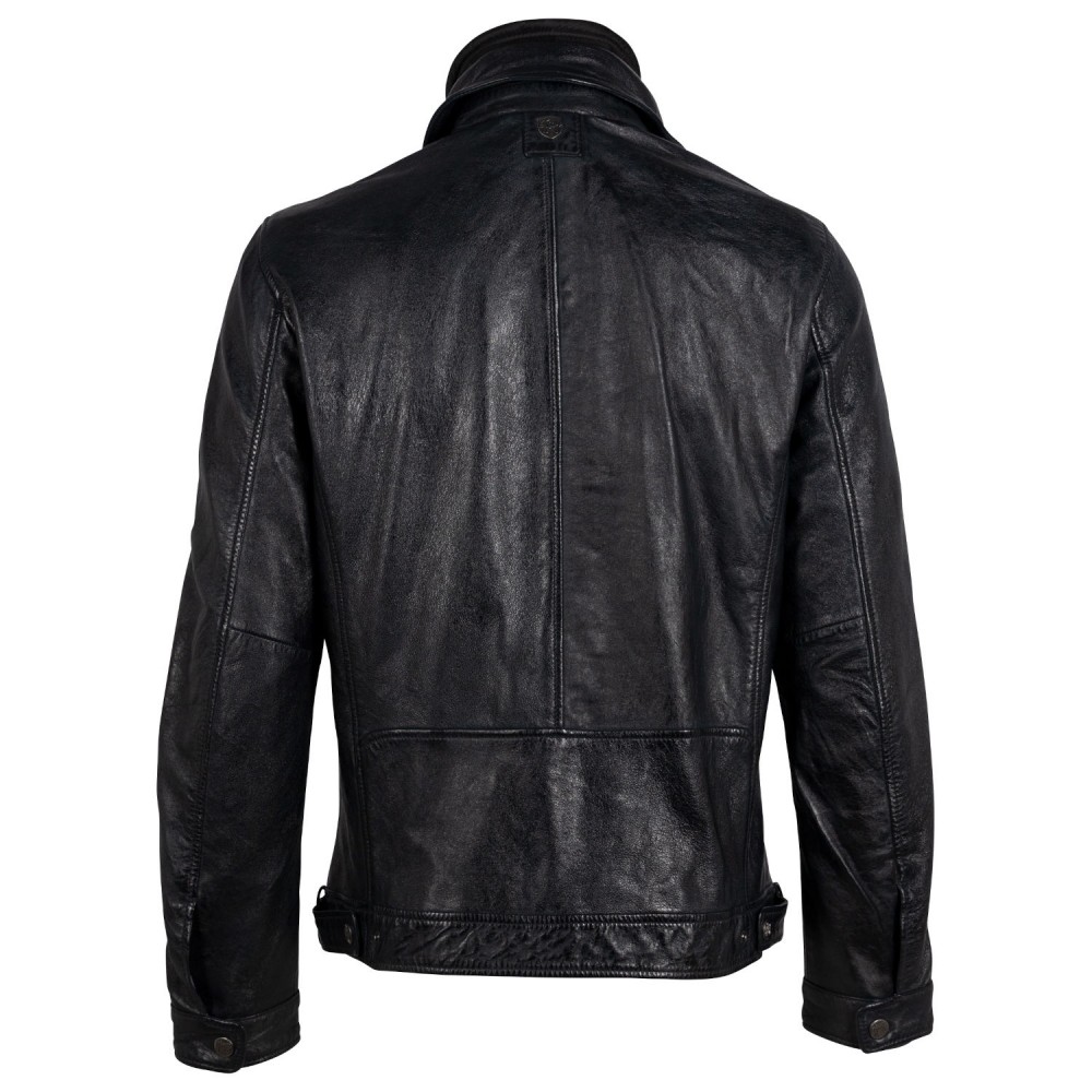 Geaca de Piele Barbati Gipsy Negru/Bleumarin GMTaho Geaca de Piele Barbati Gipsy Negru/Bleumarin GMTaho - readytowear.ro