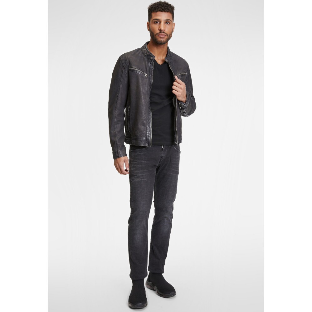 Geaca de Piele Barbati Gipsy Antracit GMTamio Geaca de Piele Barbati Gipsy Antracit GMTamio - readytowear.ro