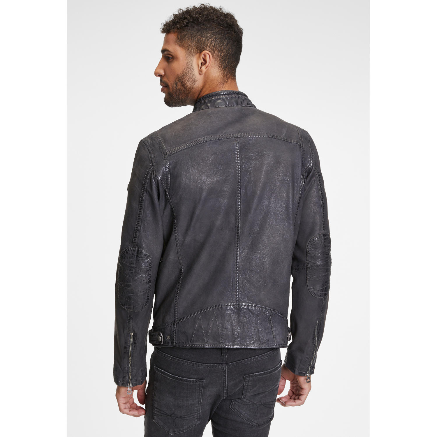 Geaca de Piele Barbati Gipsy Antracit GMTamio – IMBRACAMINTE