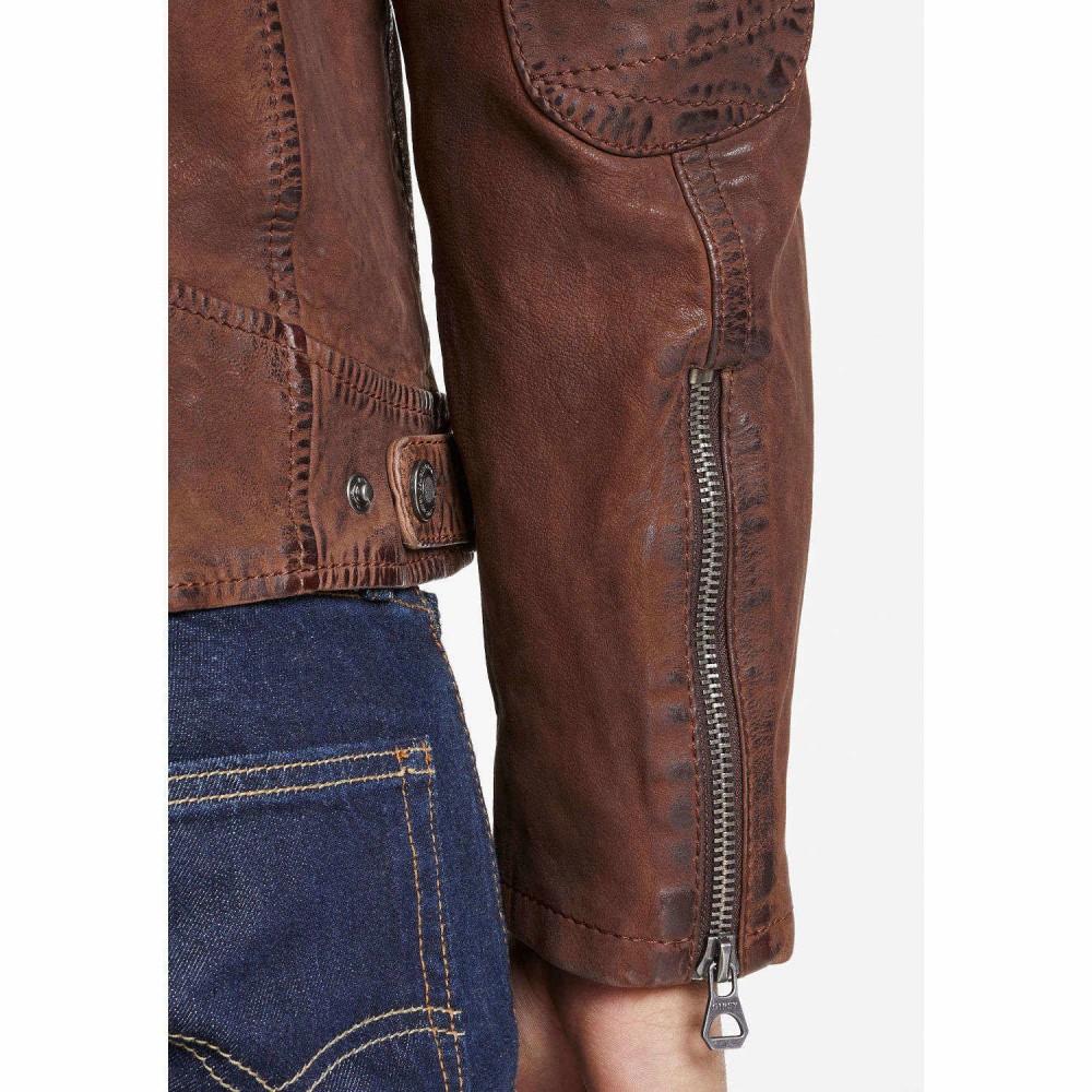 Geaca de Piele Barbati Gipsy Coniac Inchis GMTamio Geaca de Piele Barbati Gipsy Coniac Inchis GMTamio - readytowear.ro