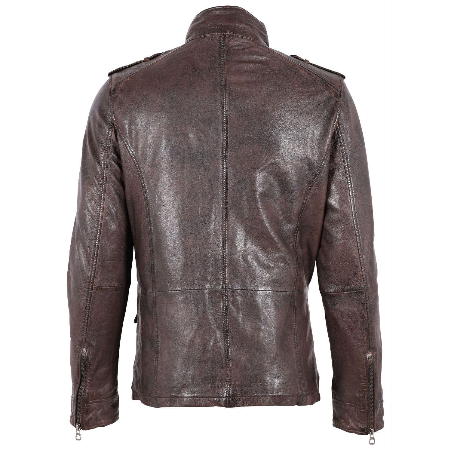 Geaca de Piele Barbati Gipsy Castanie GMTasdo – IMBRACAMINTE