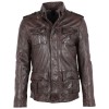 Geaca de Piele Barbati Gipsy Castanie GMTasdo LMOV Geaca de Piele Barbati Gipsy Castanie GMTasdo LMOV - readytowear