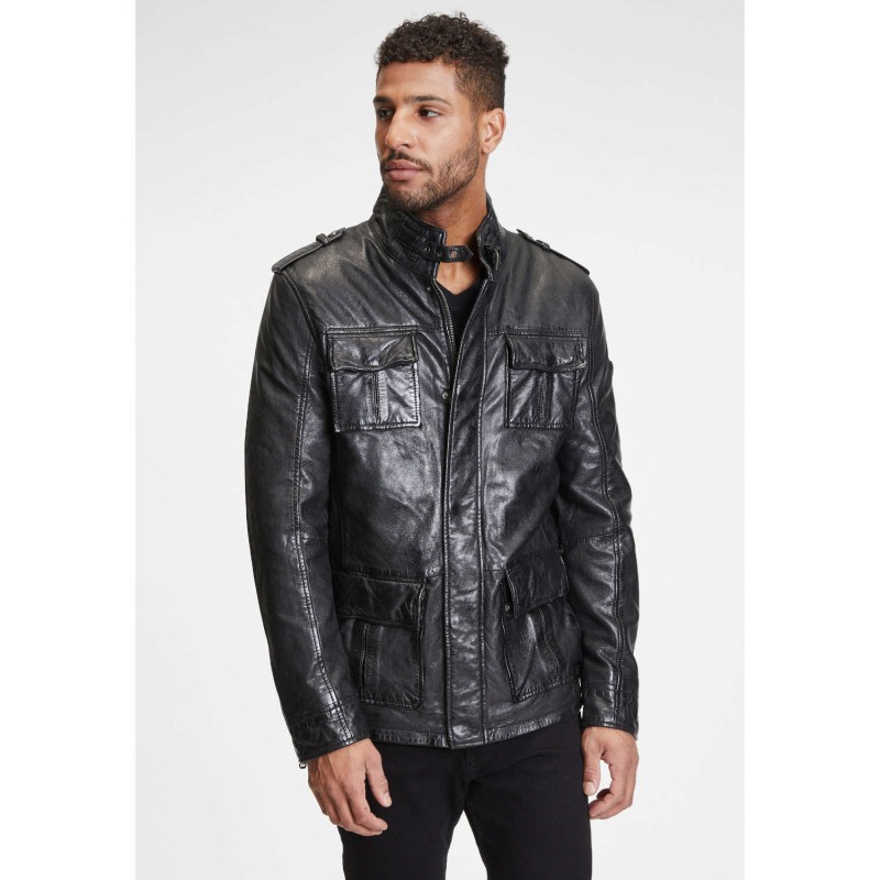 Geaca de Piele Barbati Gipsy Neagra GMTasdo – IMBRACAMINTE Geaca de Piele Barbati Gipsy Neagra GMTasdo – IMBRACAMINTE