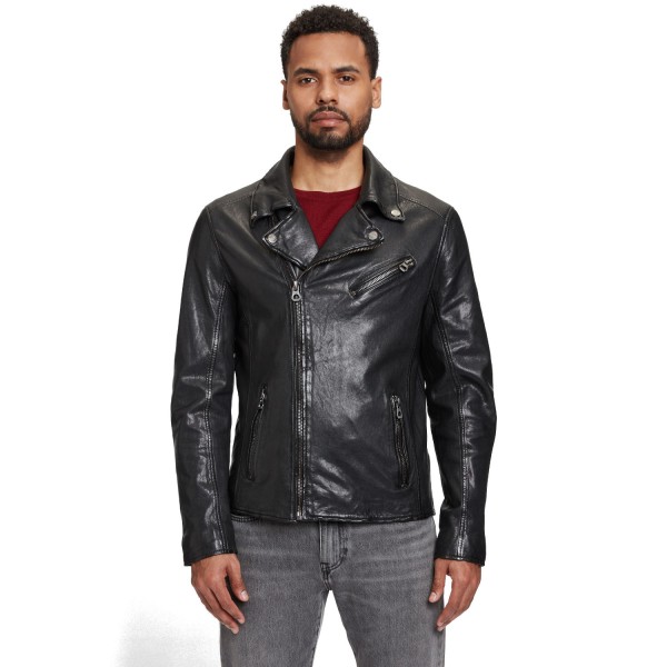 Geaca de Piele Barbati Gipsy Neagra GMThalas