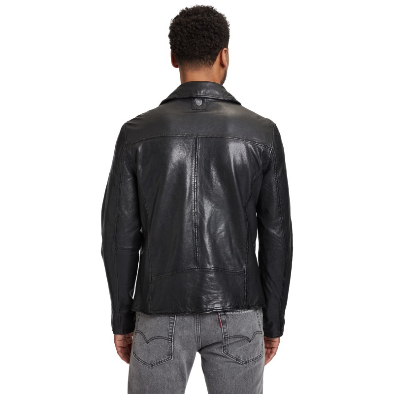 Geaca de Piele Barbati Gipsy Neagra GMThalas – Black Friday