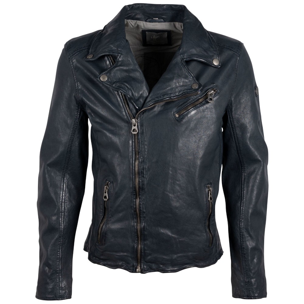 Geaca de Piele Barbati Gipsy Bleumarin GMThalas Geaca de Piele Barbati Gipsy Bleumarin GMThalas - readytowear.ro