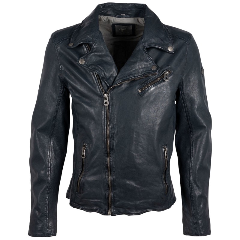 Geaca de Piele Barbati Gipsy Bleumarin GMThalas – Black Friday Geaca de Piele Barbati Gipsy Bleumarin GMThalas – Black Friday