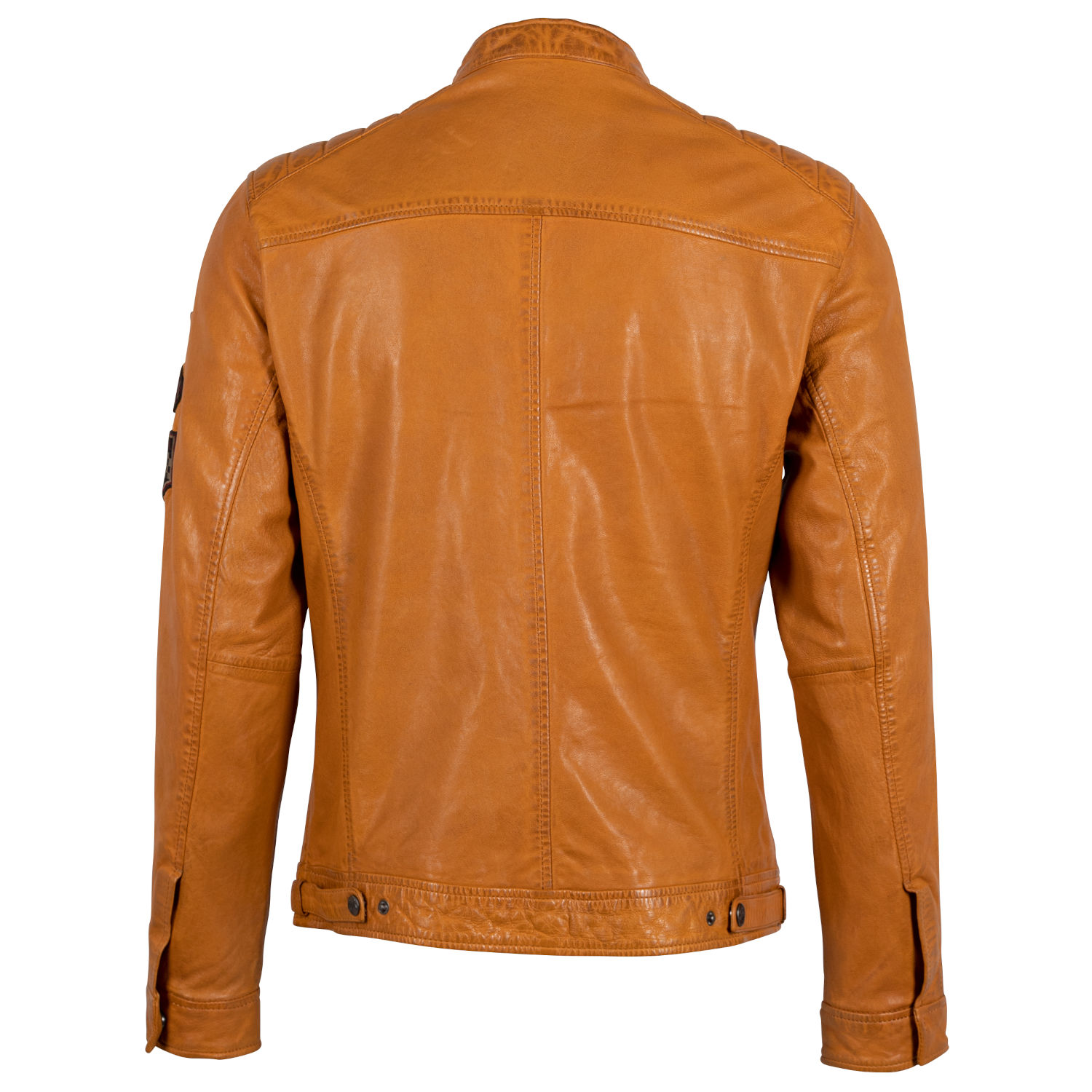 Geaca de Piele Barbati Gipsy Galben Inchis/Negru GMTurve – IMBRACAMINTE