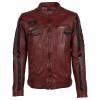 Geaca de Piele Barbati Gipsy Rosu Inchis/Negru GMTurve LRACV Geaca de Piele Barbati Gipsy Rosu Inchis/Negru GMTurve LRACV - readytowear.ro