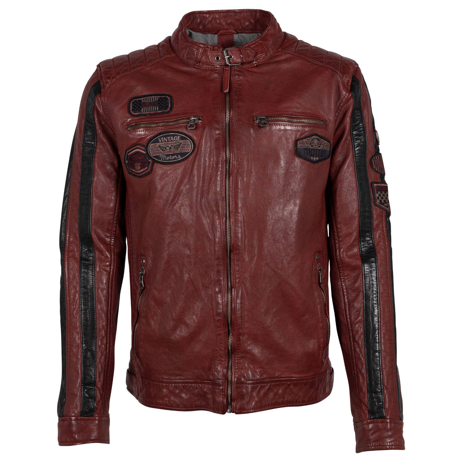 Geaca de Piele Barbati Gipsy Rosu Inchis/Negru GMTurve LRACV – IMBRACAMINTE Geaca de Piele Barbati Gipsy Rosu Inchis/Negru GMTurve LRACV – IMBRACAMINTE