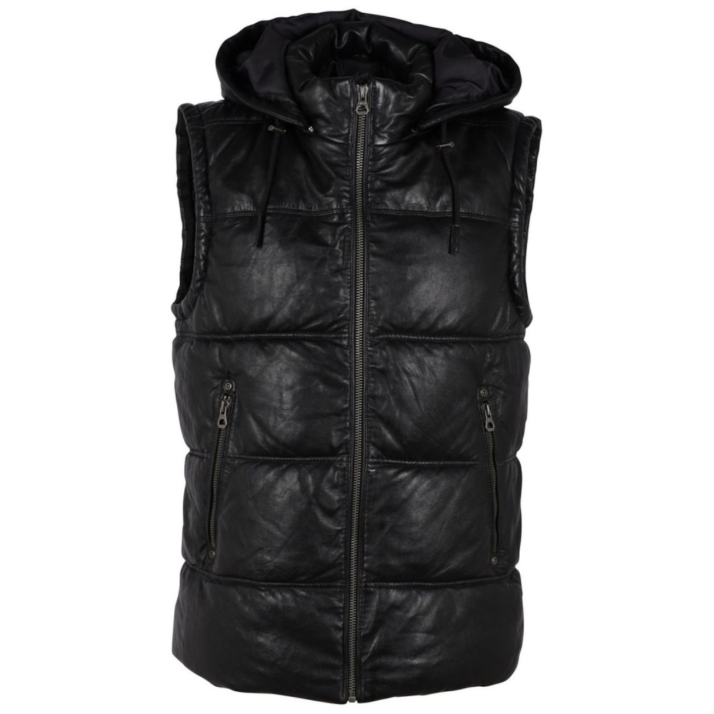 Vesta de Iarna din Piele Barbati Gipsy Neagra GMVeit Vesta de Iarna din Piele Barbati Gipsy Neagra GMVeit - readytowear.ro