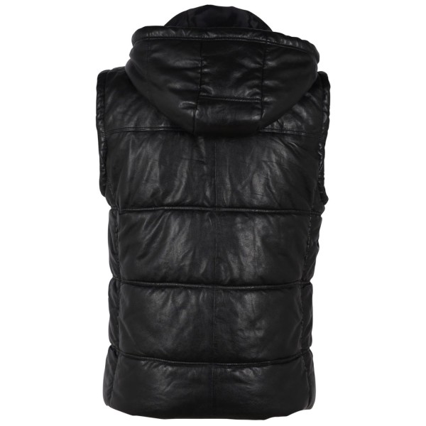 Vesta de Iarna din Piele Barbati Gipsy Neagra GMVeit – IMBRACAMINTE — fotografia 4