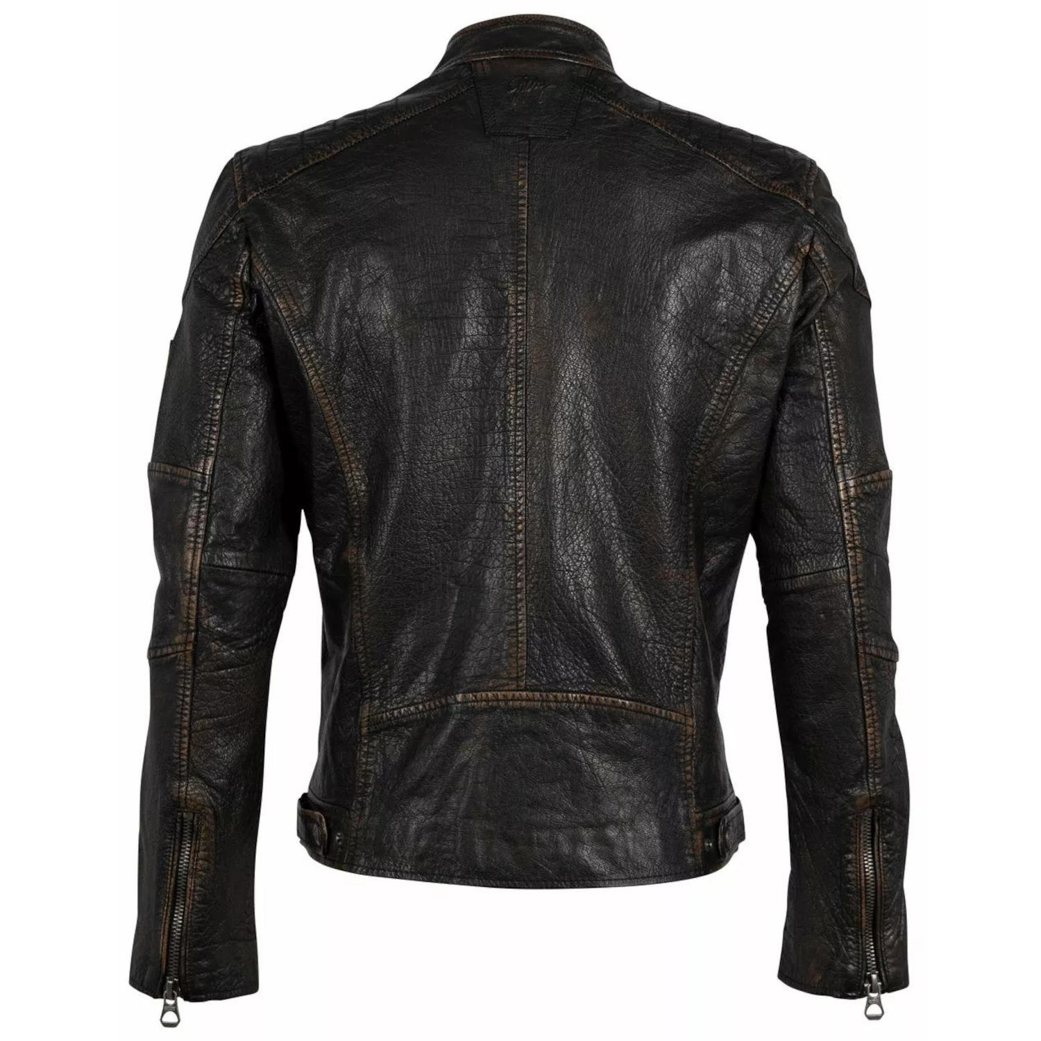 Geaca de Piele Barbati Gipsy Negru/Bej GMVincent BAV – IMBRACAMINTE