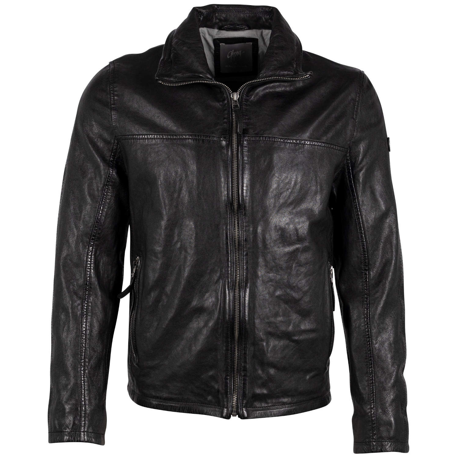 Geaca de Piele Barbati Gipsy Neagra GMWaino – IMBRACAMINTE